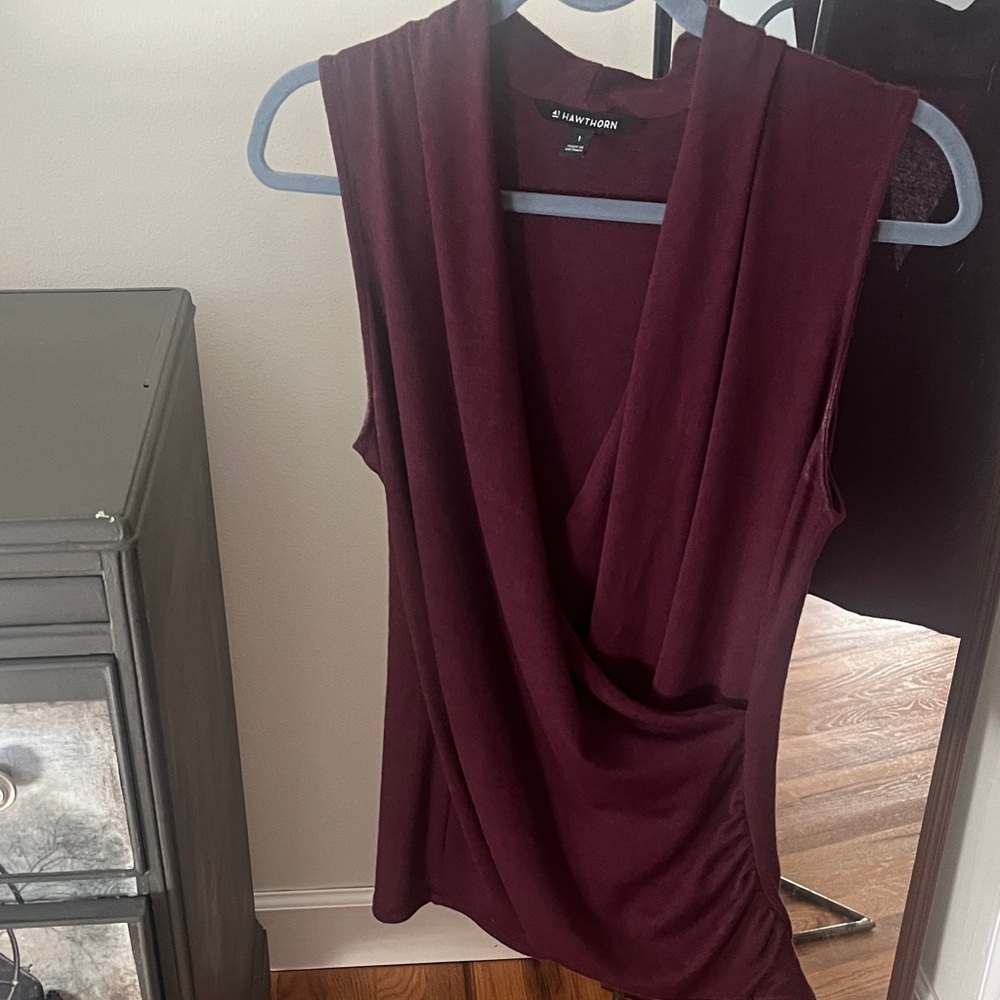 41 Hawthorn Burgundy Sleeveless Top